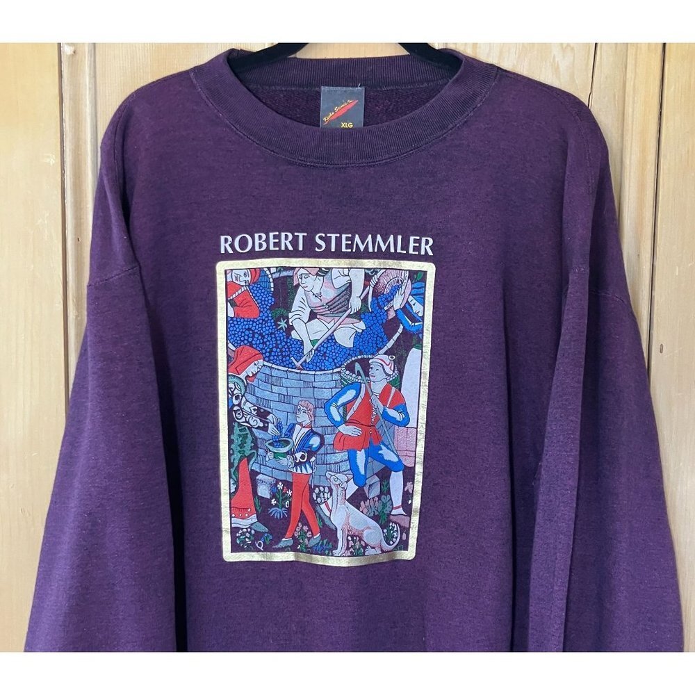 Keehu Womens Robert Stemmler Sonoma Winery Sweatshirt Size XL Purple VINTAGE